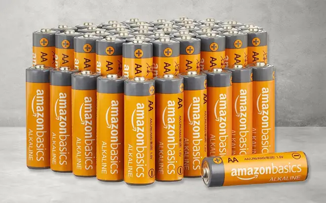 Amazon Basics AA batteries packaging and seal design
