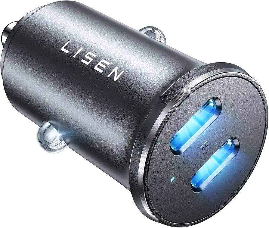 LISEN car charger compact design and metal build