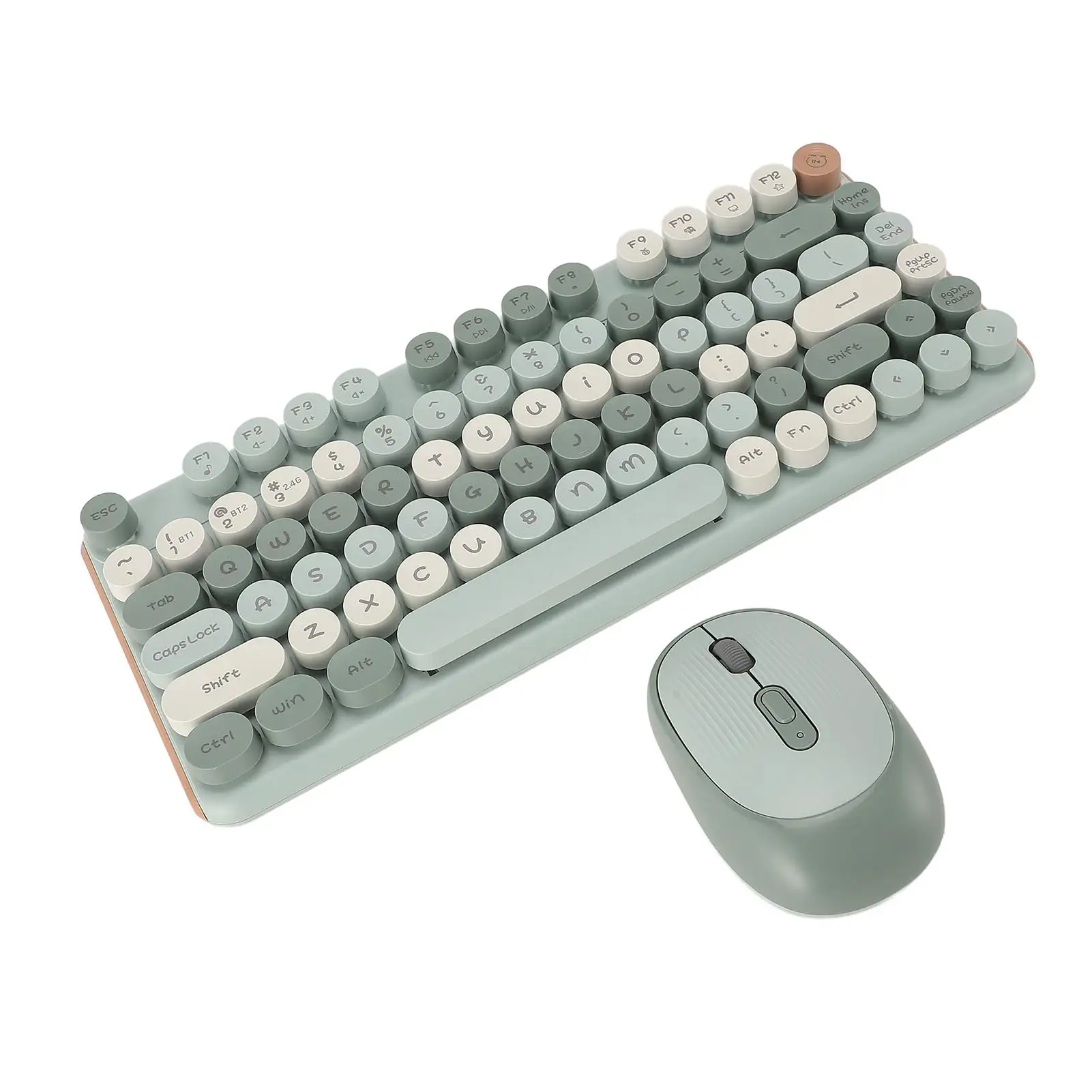 Amazon Basics keyboard and mouse packaging with hidden USB receiver