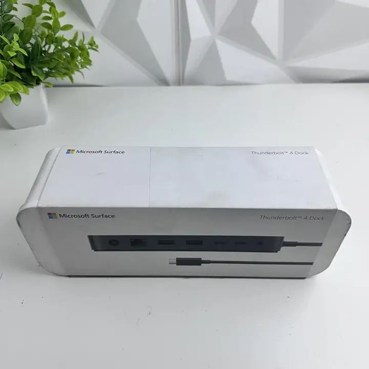 Microsoft Surface Thunderbolt 4 Dock front and side view