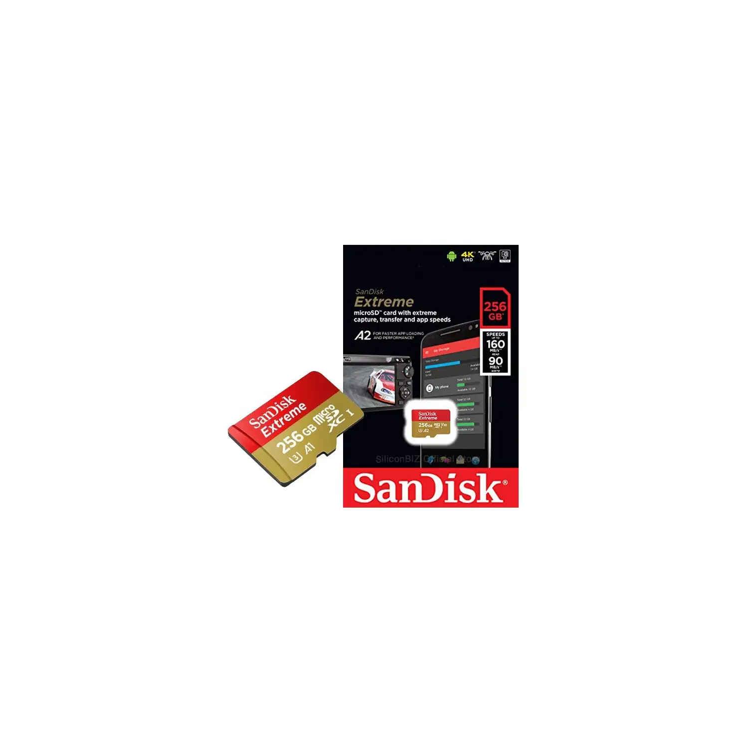 SanDisk Extreme 256GB microSDXC speed and durability claims
