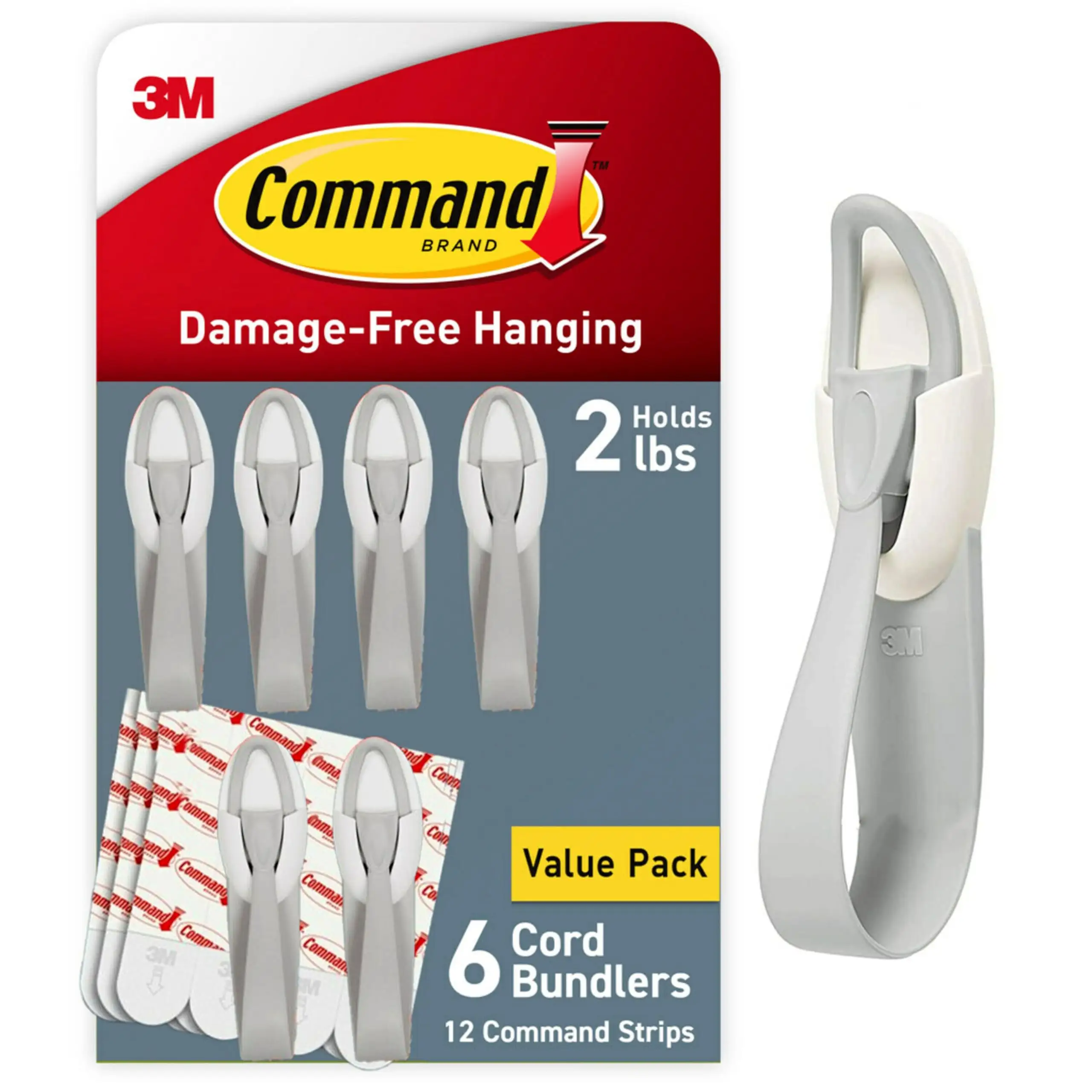 Command Cord Bundlers product packaging and strips