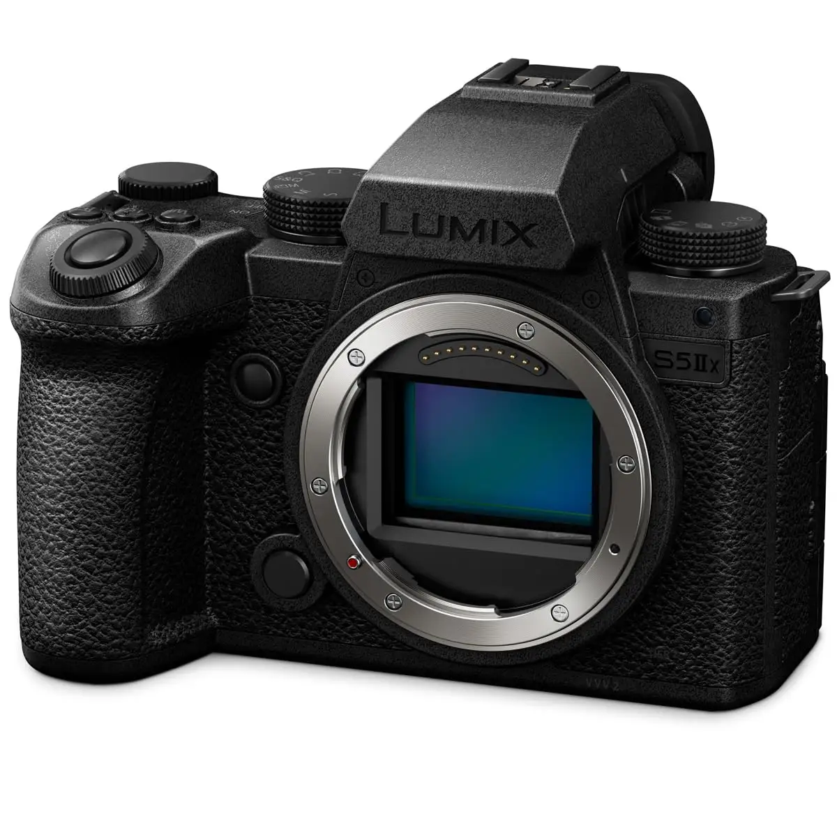 Panasonic LUMIX S5IIX camera with prime lens attached