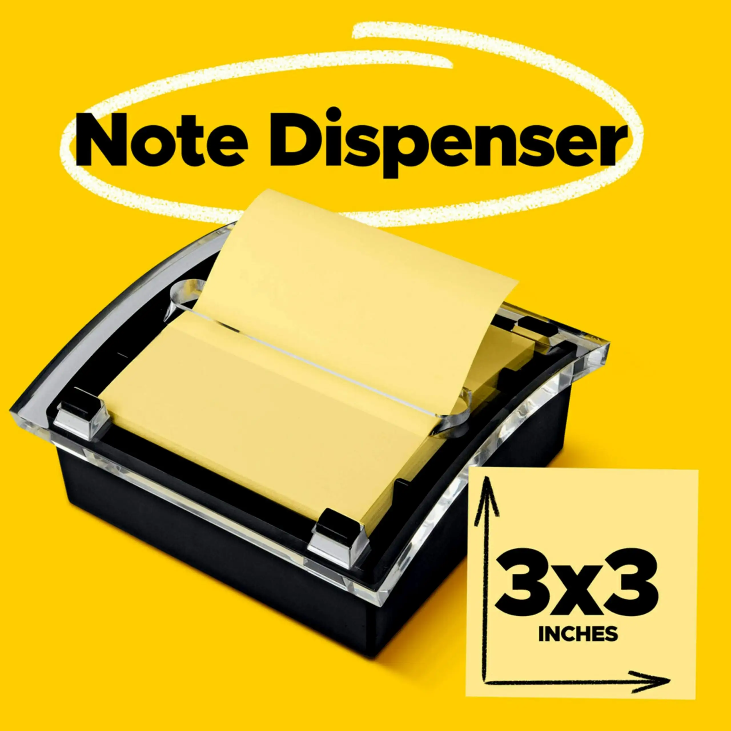 Post-it Dispenser Pop-up Notes 3x3 pack size sheet count tips