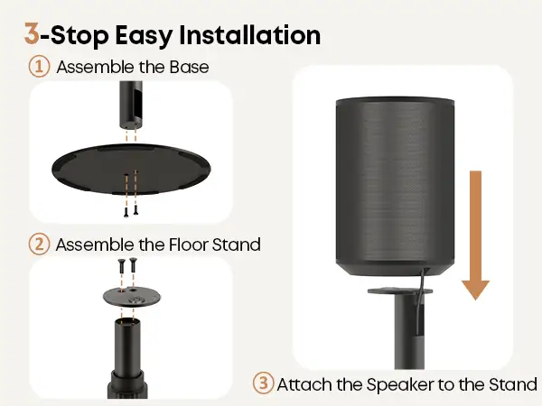 Sanus Era 300 adjustable speaker stand product close-up