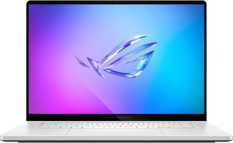 ASUS ROG Zephyrus G16 platinum white closed view