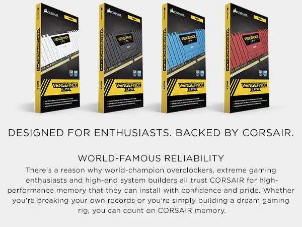 Corsair Vengeance LPX DDR4 RAM in compact PC build