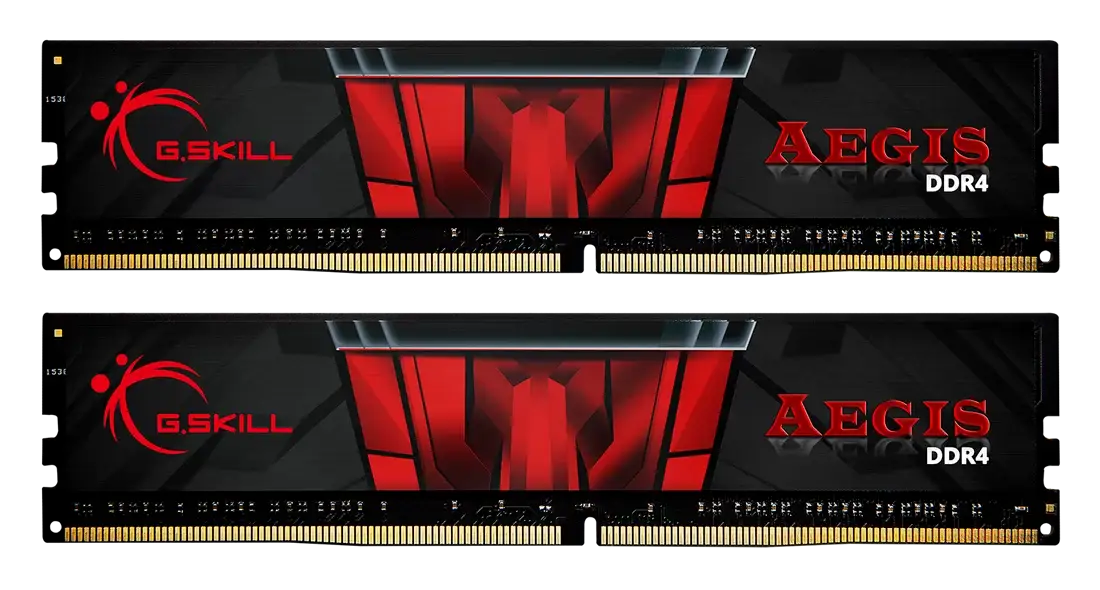 G.SKILL Aegis DDR4 retail packaging and modules