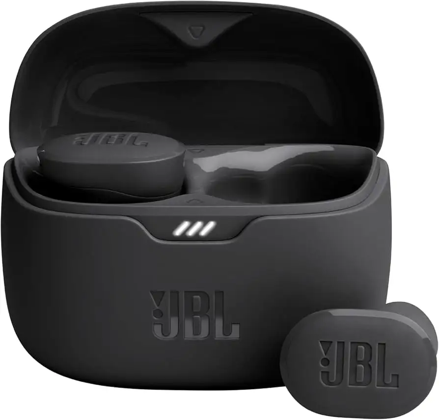 JBL Tune Buds charging case and earbuds
