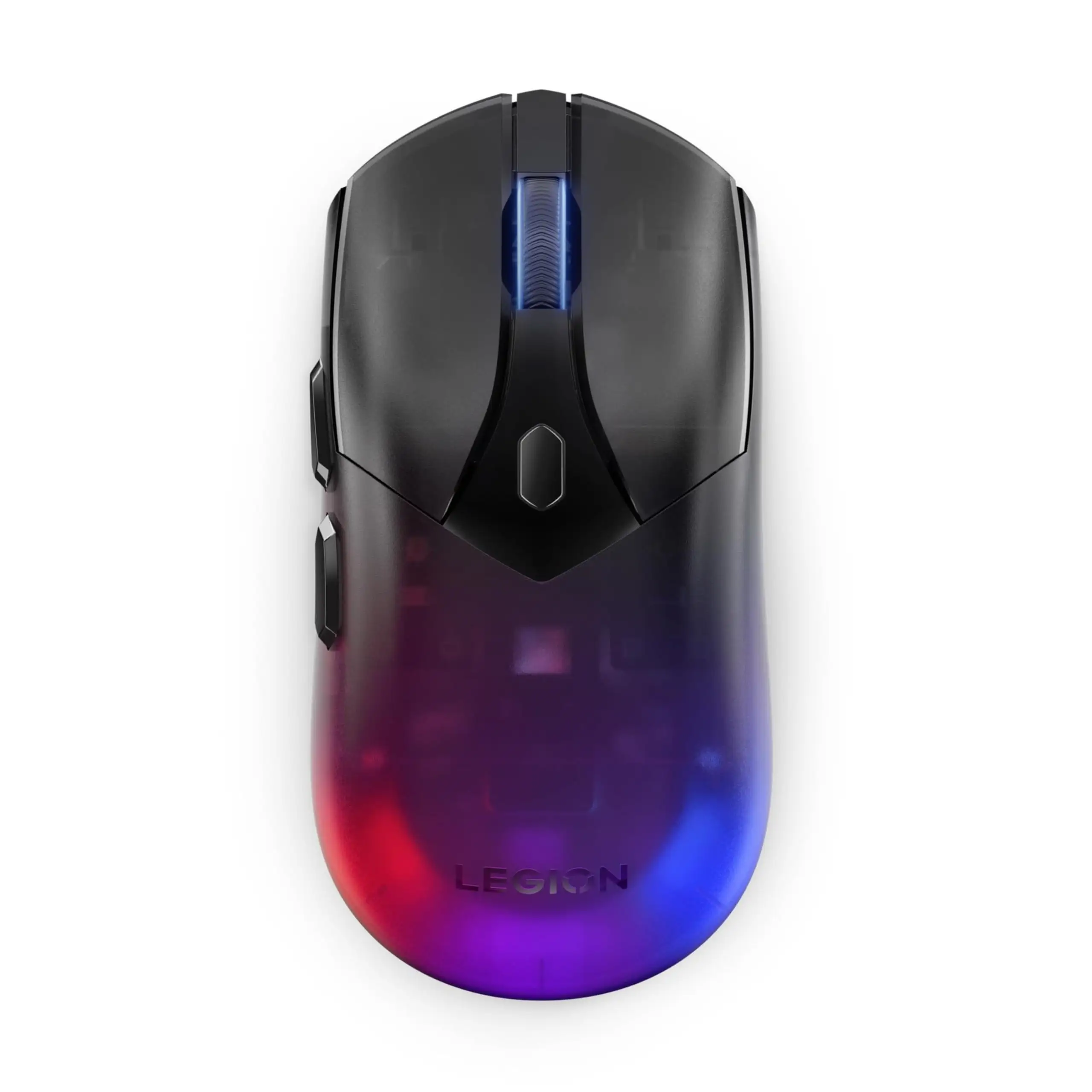 Lenovo Legion M410 gaming mouse product shot with RGB lighting