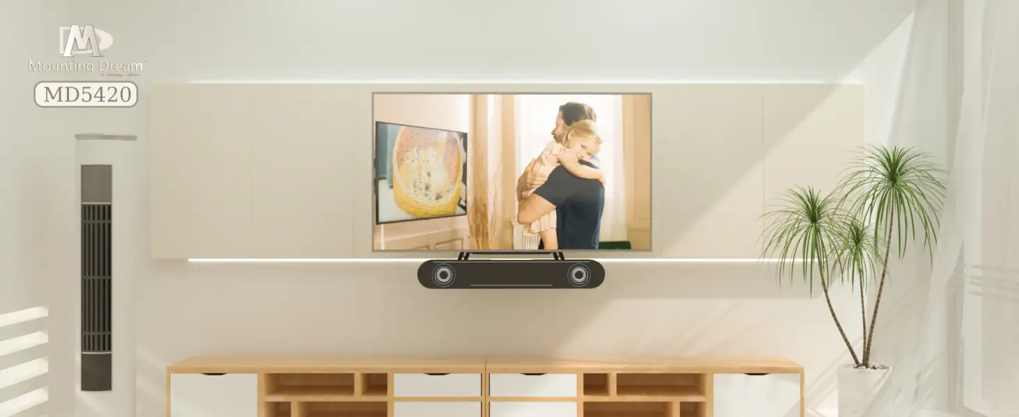 Mounting Dream MD5420 soundbar mount with extension plates