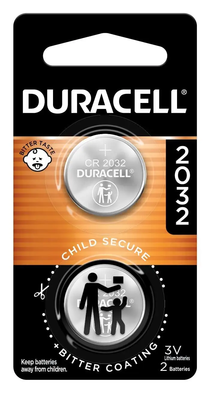 Duracell CR2032 coin cells retail packaging