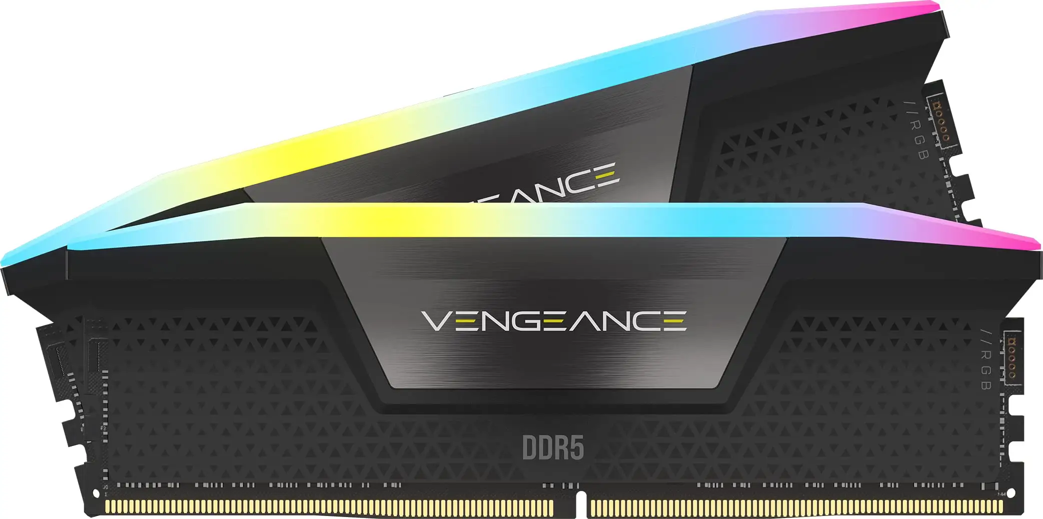 Corsair Vengeance RGB DDR5 RAM showing RGB lighting