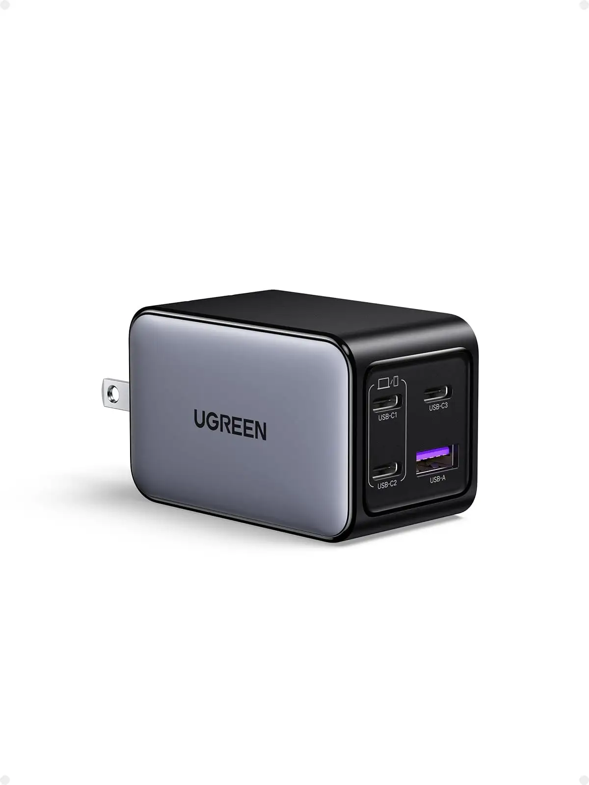 UGREEN Nexode 65W GaN charger ports view