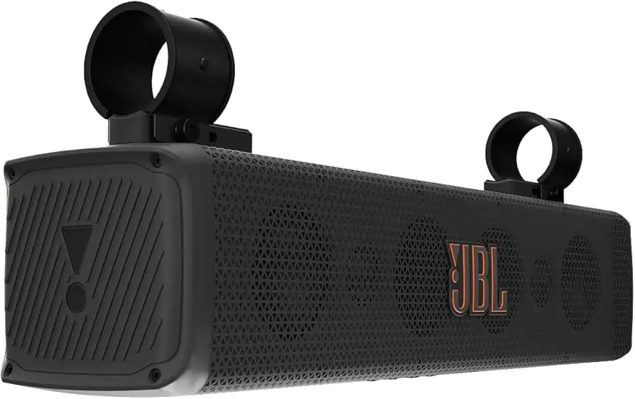 JBL RallyBar mounted on outdoor vehicle