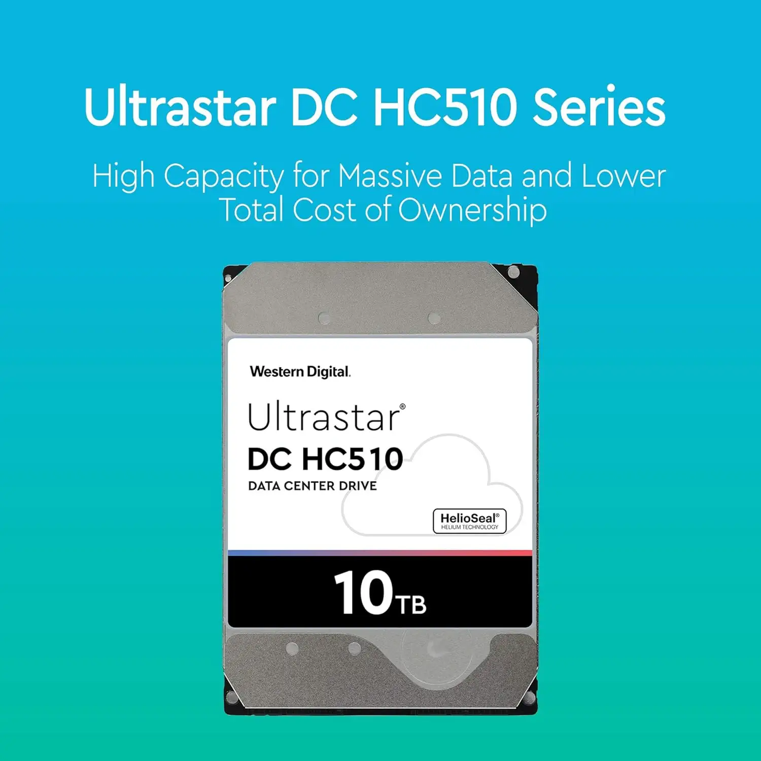 Hitachi Ultrastar HC510 refurbished drive with mounting hardware