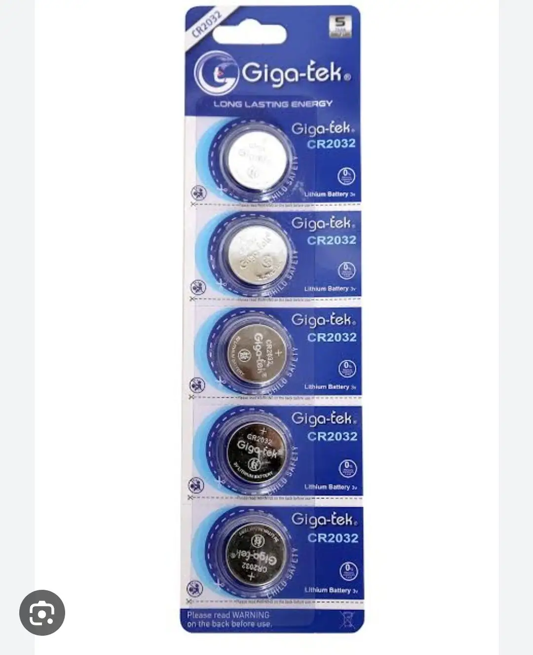 Duracell CR2025 battery packaging safety feature