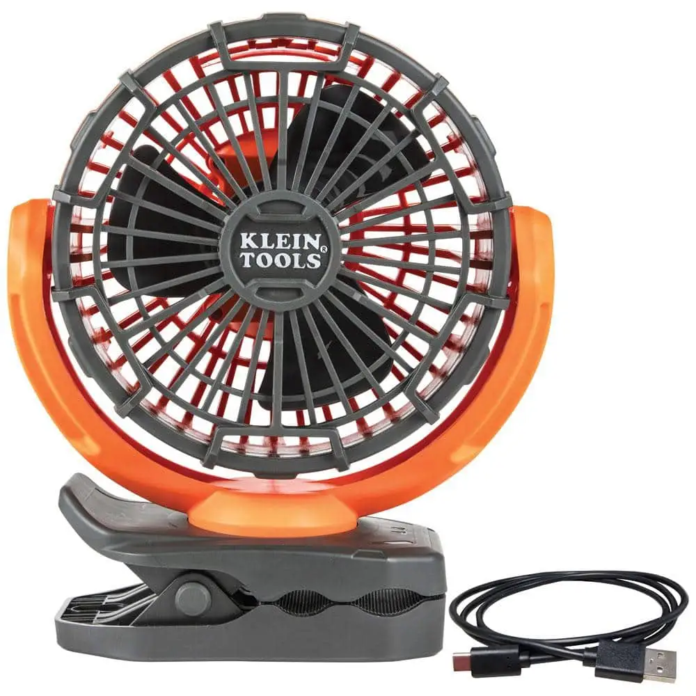 Klein Tools USB-C rechargeable fan featured near buying tips