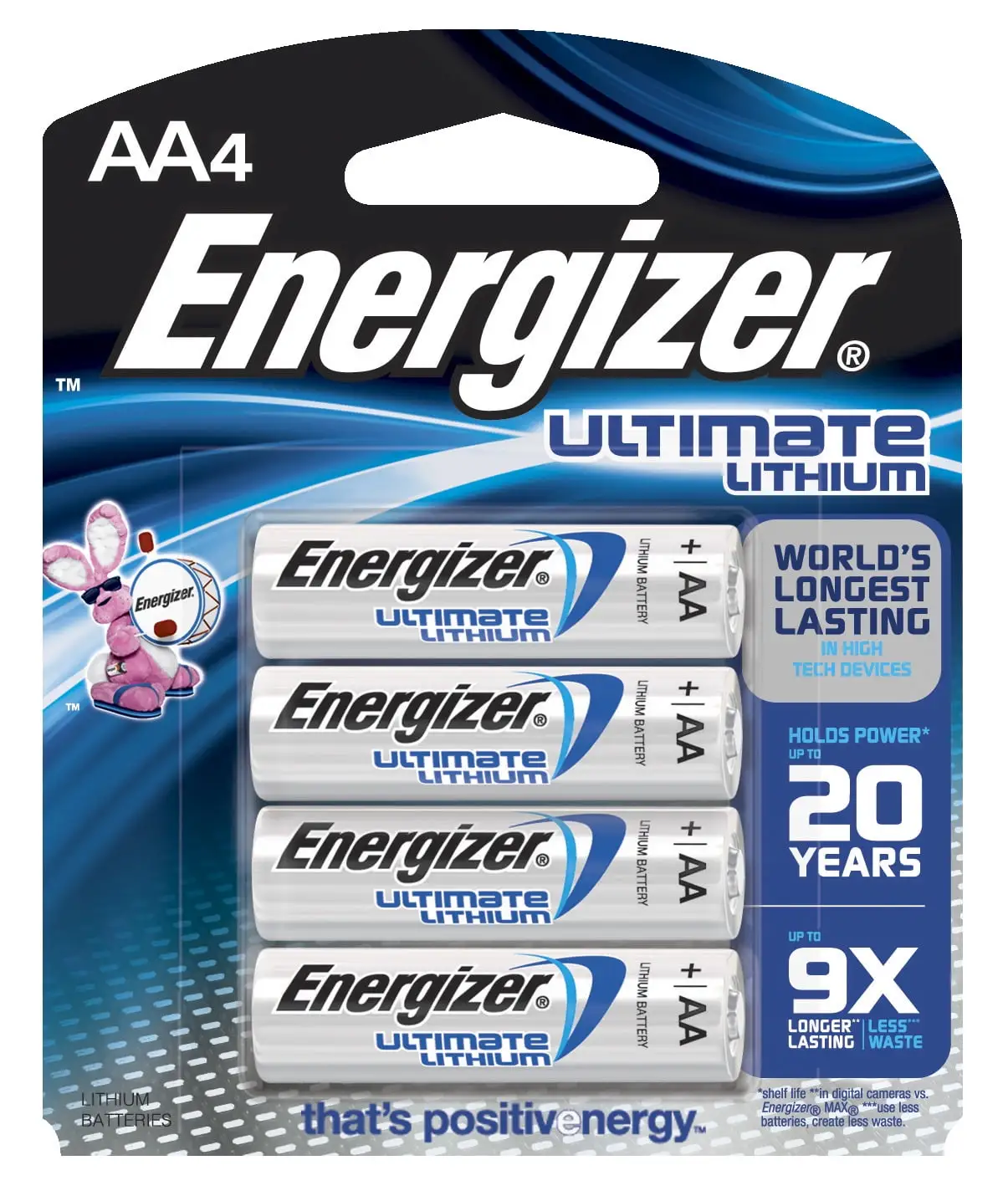 Energizer AA Ultimate Lithium battery price comparison chart