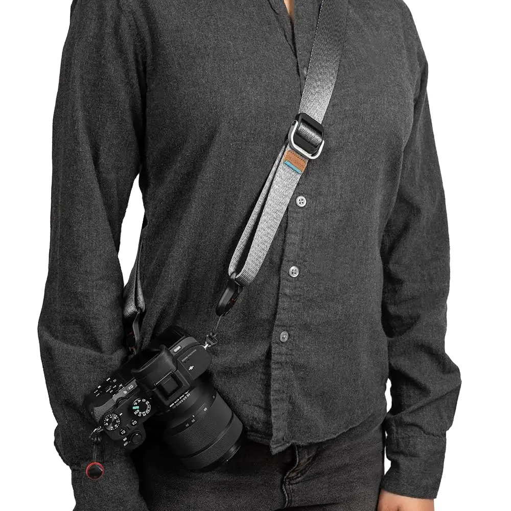 Peak Design Slide Lite Camera Strap hardware and webbing close-up