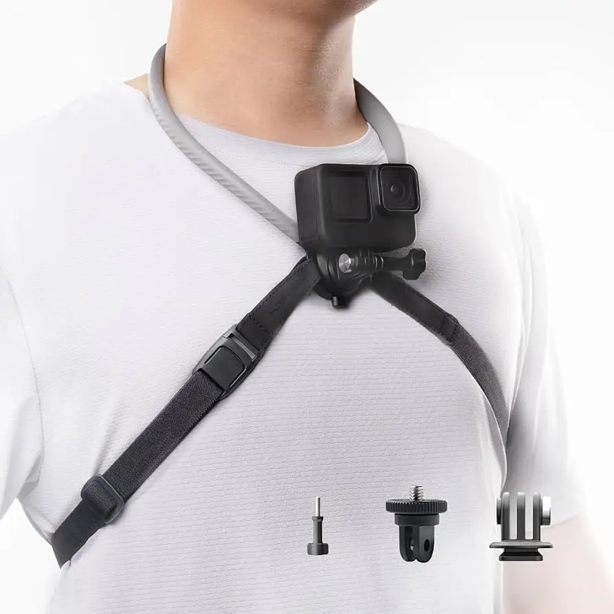 PGYTECH CapLock Neck Mount with chest strap