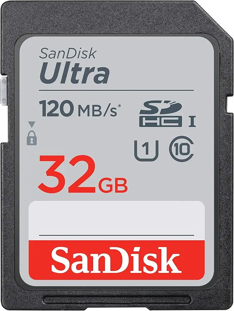 SanDisk Ultra 32GB SDHC card packaging