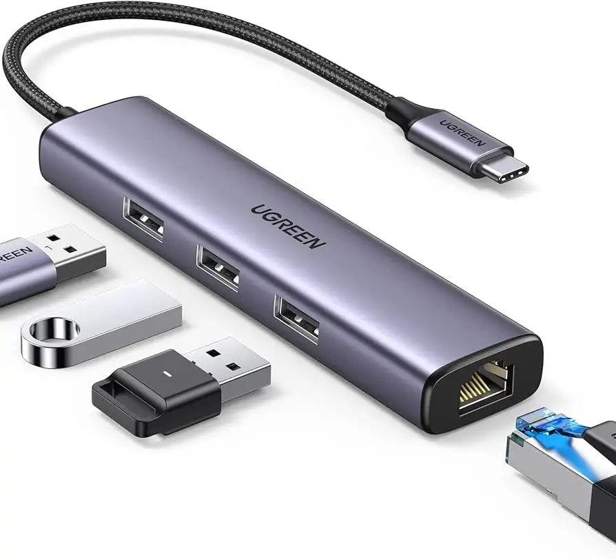 UGREEN USB C to Ethernet Adapter 5Gb showing heat vents
