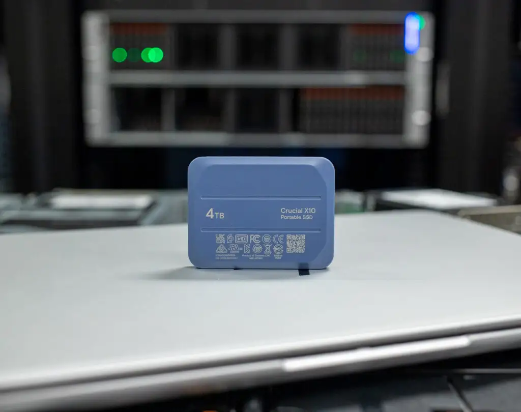 Crucial X10 SSD retail packaging and price tags