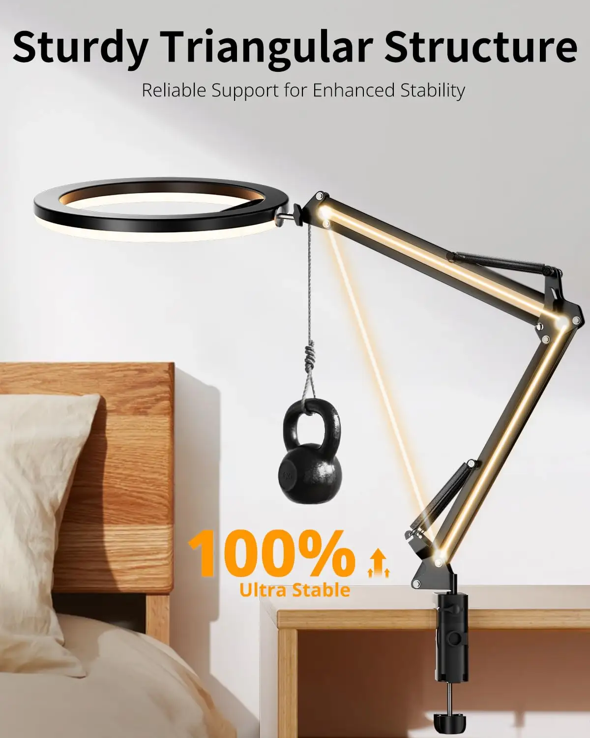 UBeesize ring light tripod stability issues