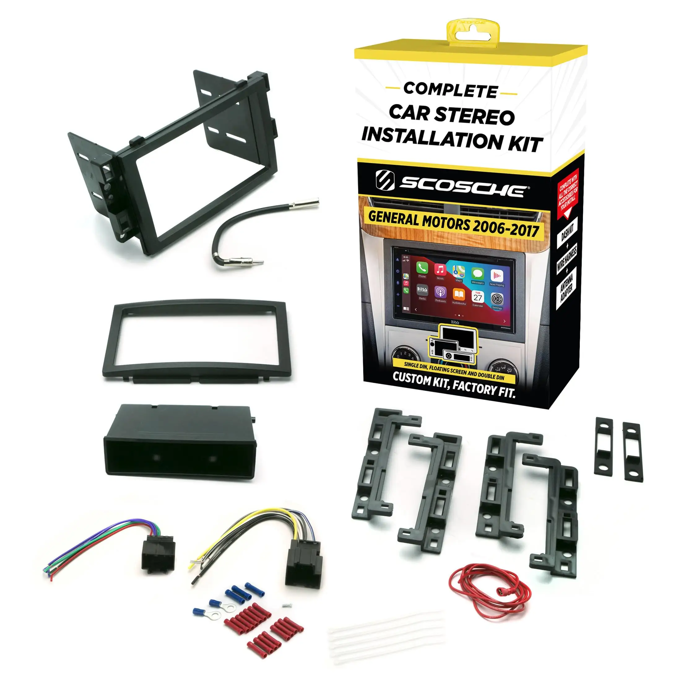 Scosche GM DIN dash kit fitment gaps OnStar issue