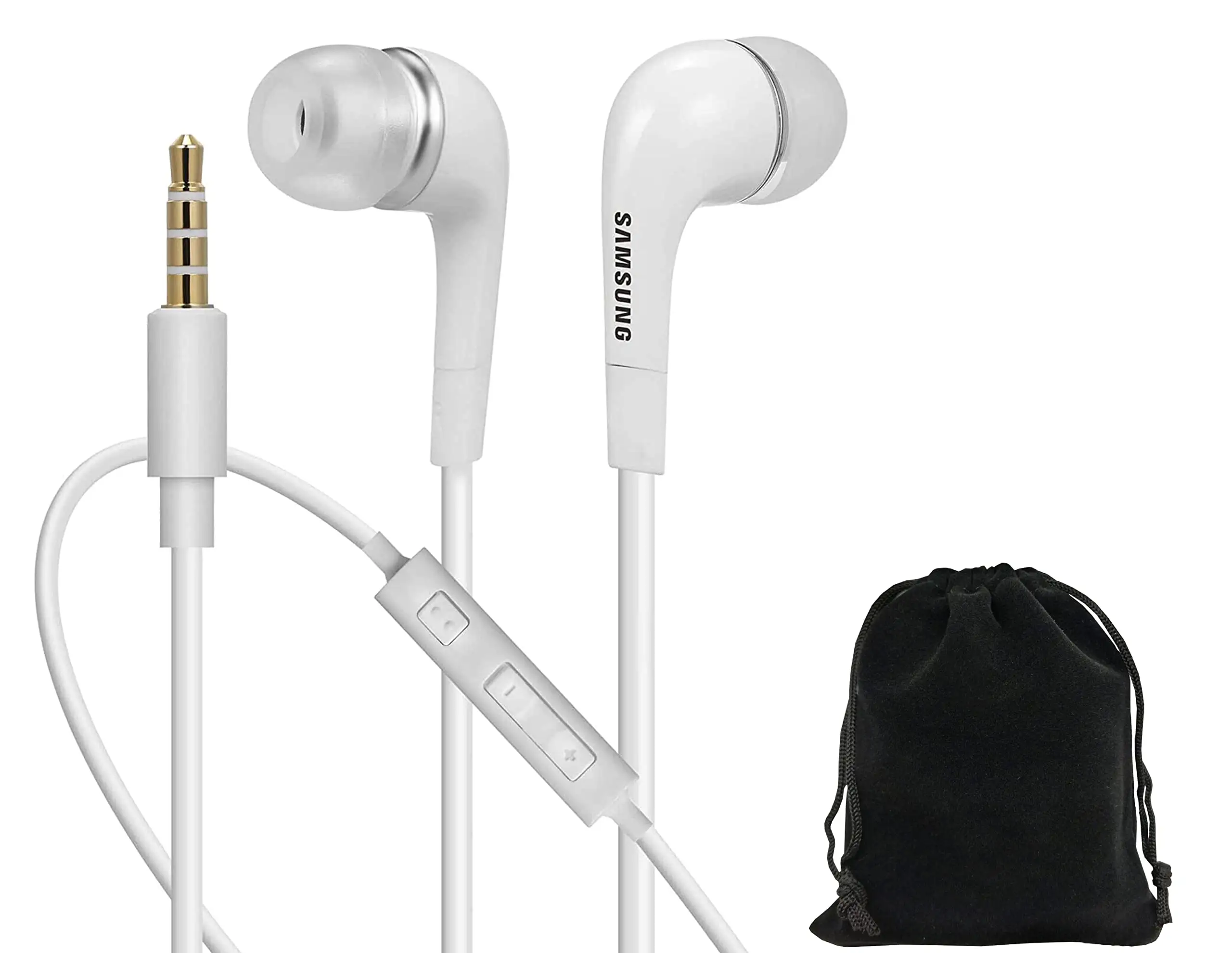 Samsung stereo earphones with silicone ear gels
