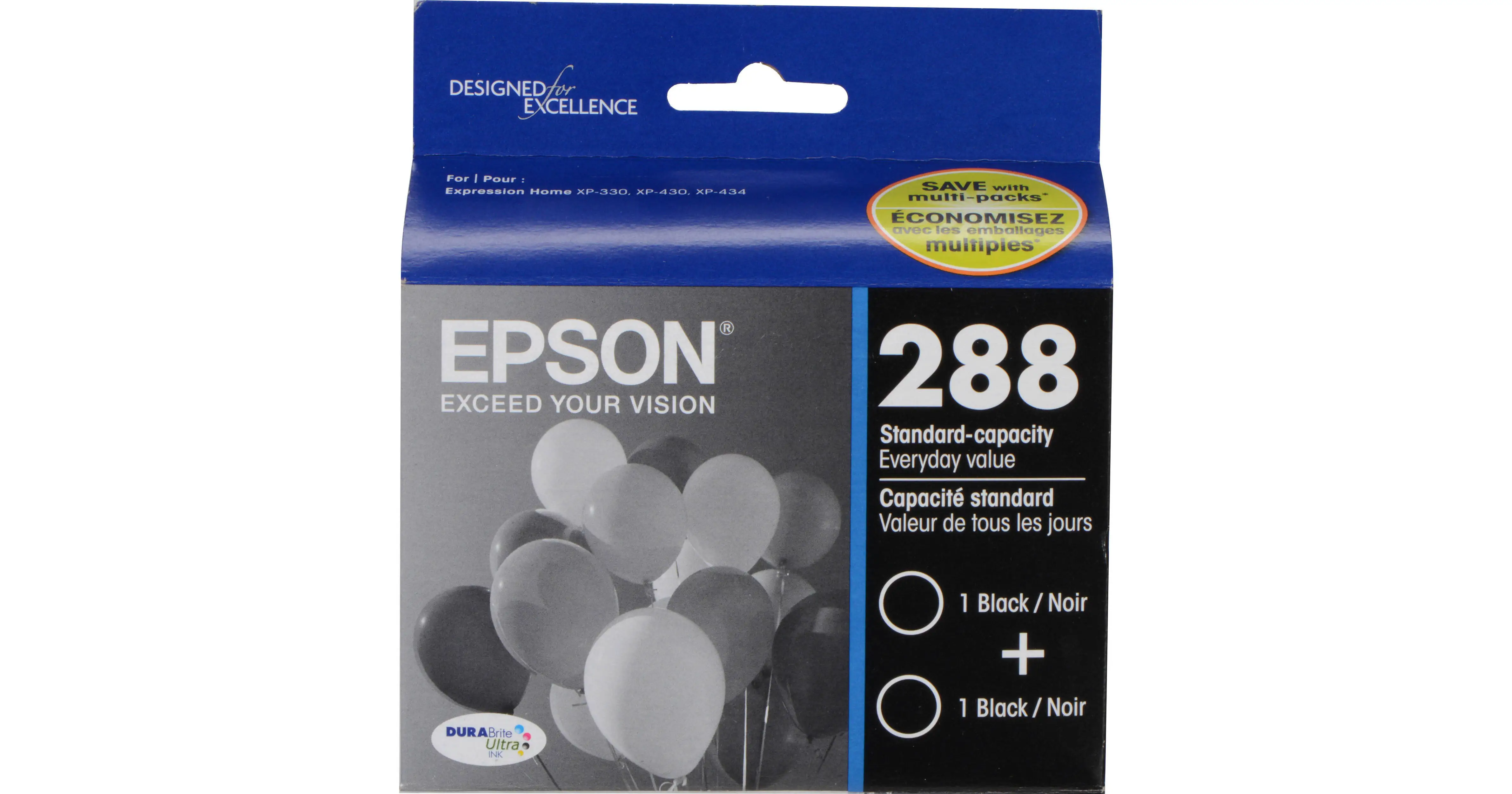 Epson DURABrite Ultra T288 ink black cartridge pack