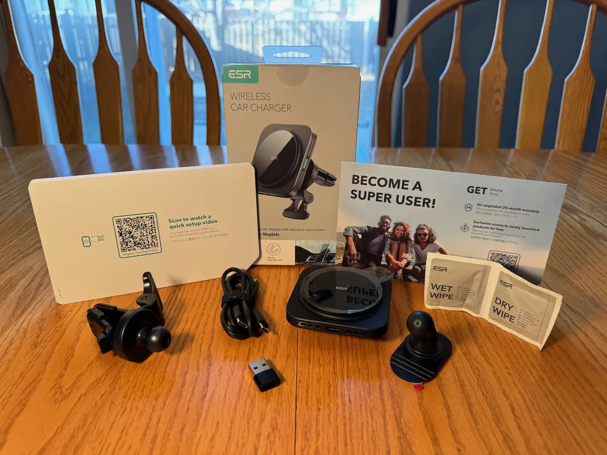 ESR MagSafe Car Mount Charger close-up view