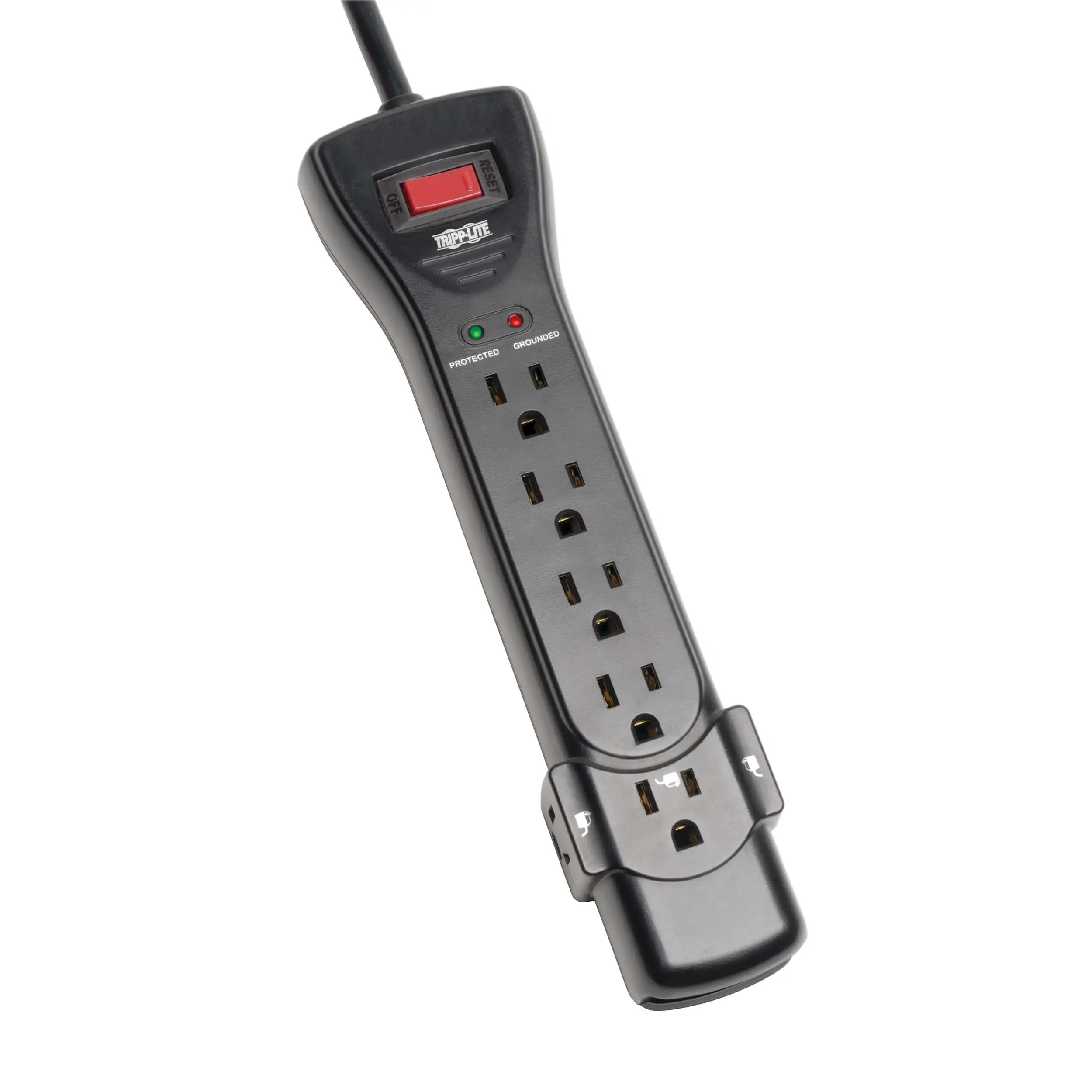 Tripp Lite Power Strip with long cord and warranty badge