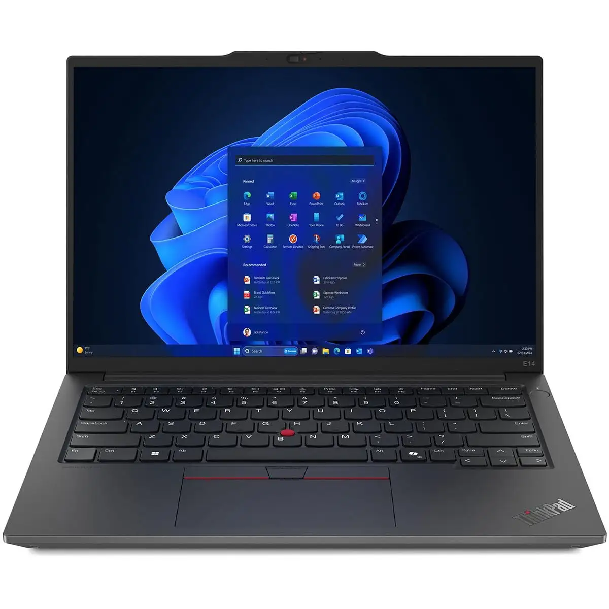 Lenovo ThinkPad E14 Gen 6 open keyboard view