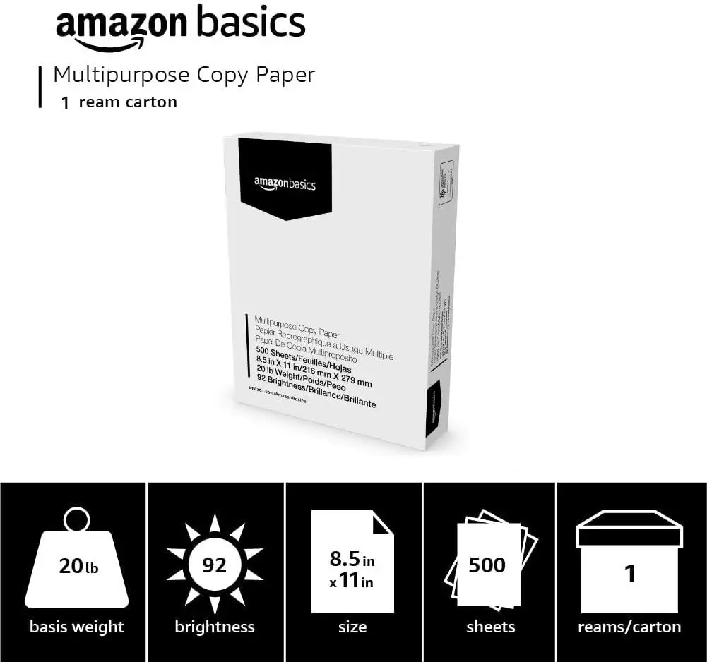 Amazon Basics printer paper praised and complained features