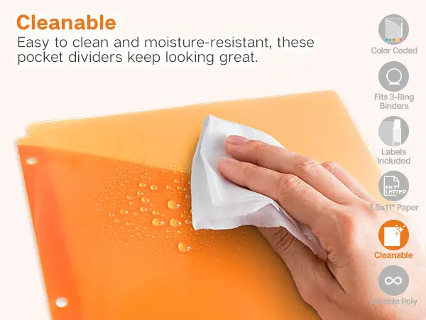 Avery Insertable Plastic Dividers large tabs and color coding