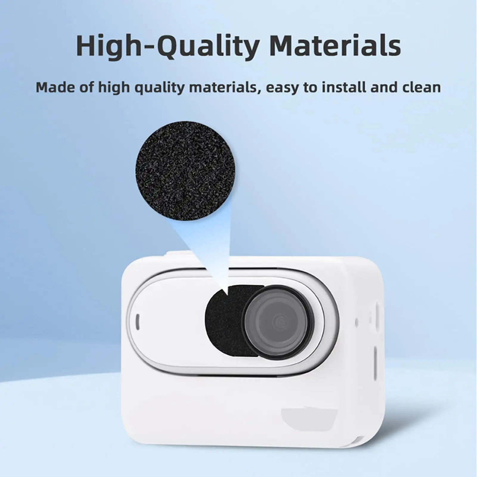 Insta360 GO 3S Mic Wind Muff installed on camera