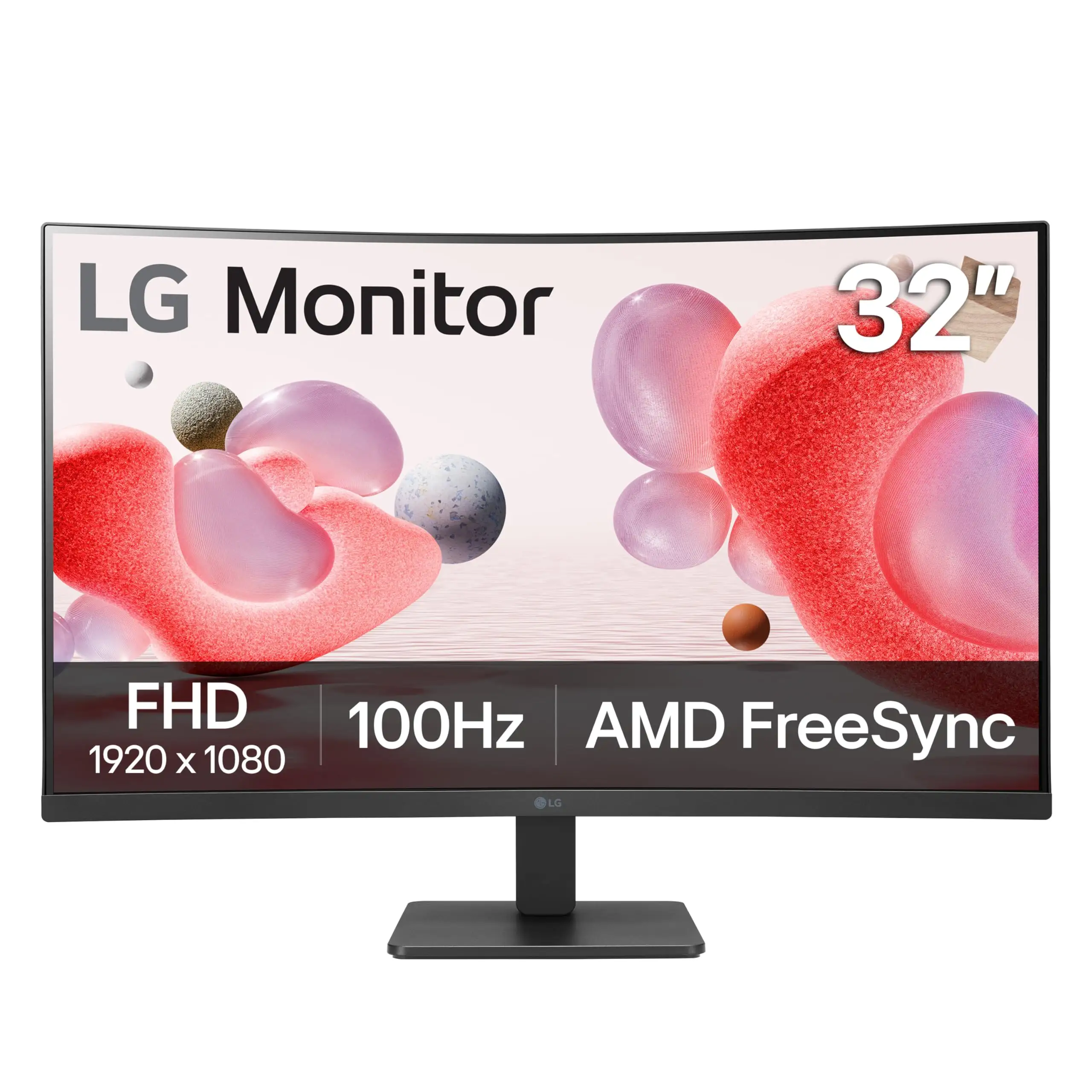 LG 32MR50C-B curved monitor front view