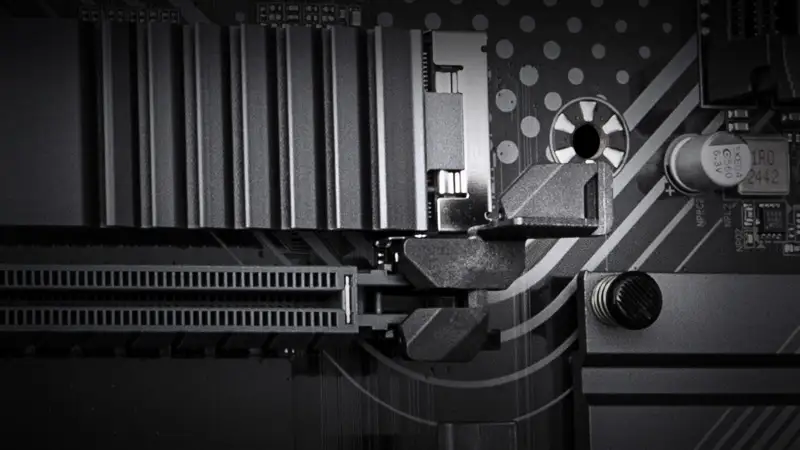 GIGABYTE B550 Eagle WIFI6 motherboard angled view