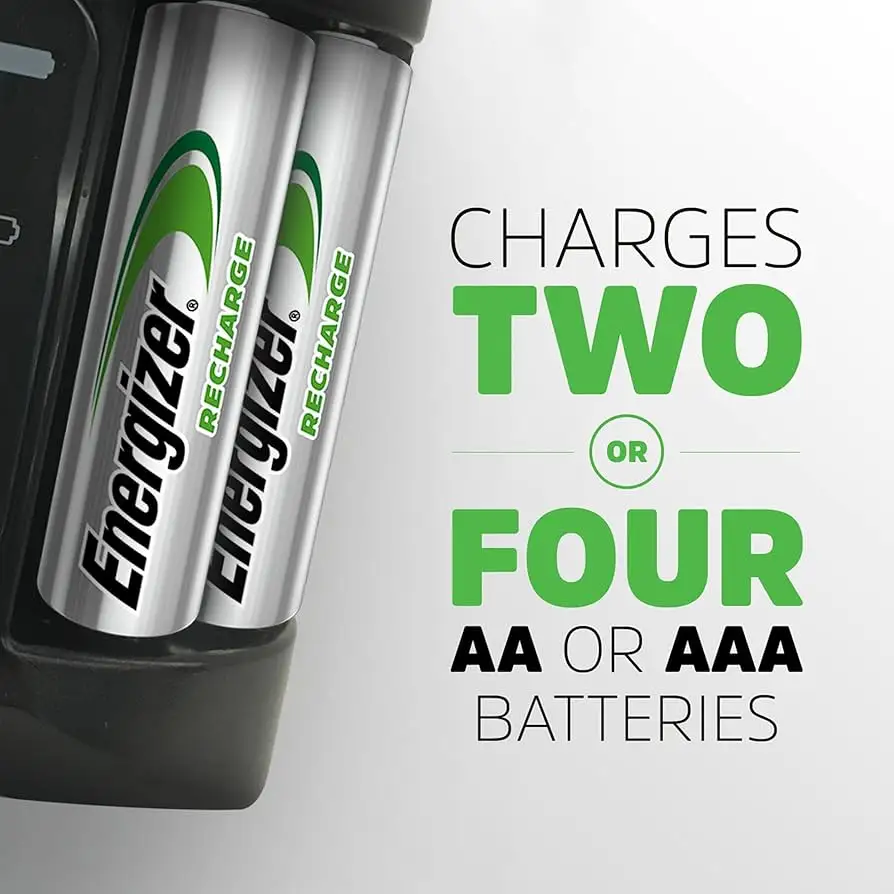 Energizer Recharge Pro AA AAA battery charger close-up