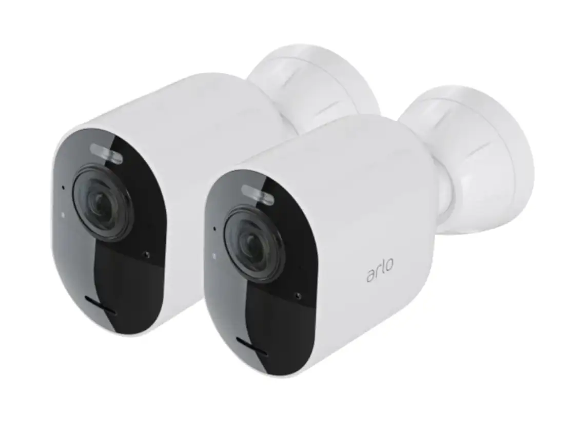 Arlo Essential 2nd Gen camera with spotlight mounted