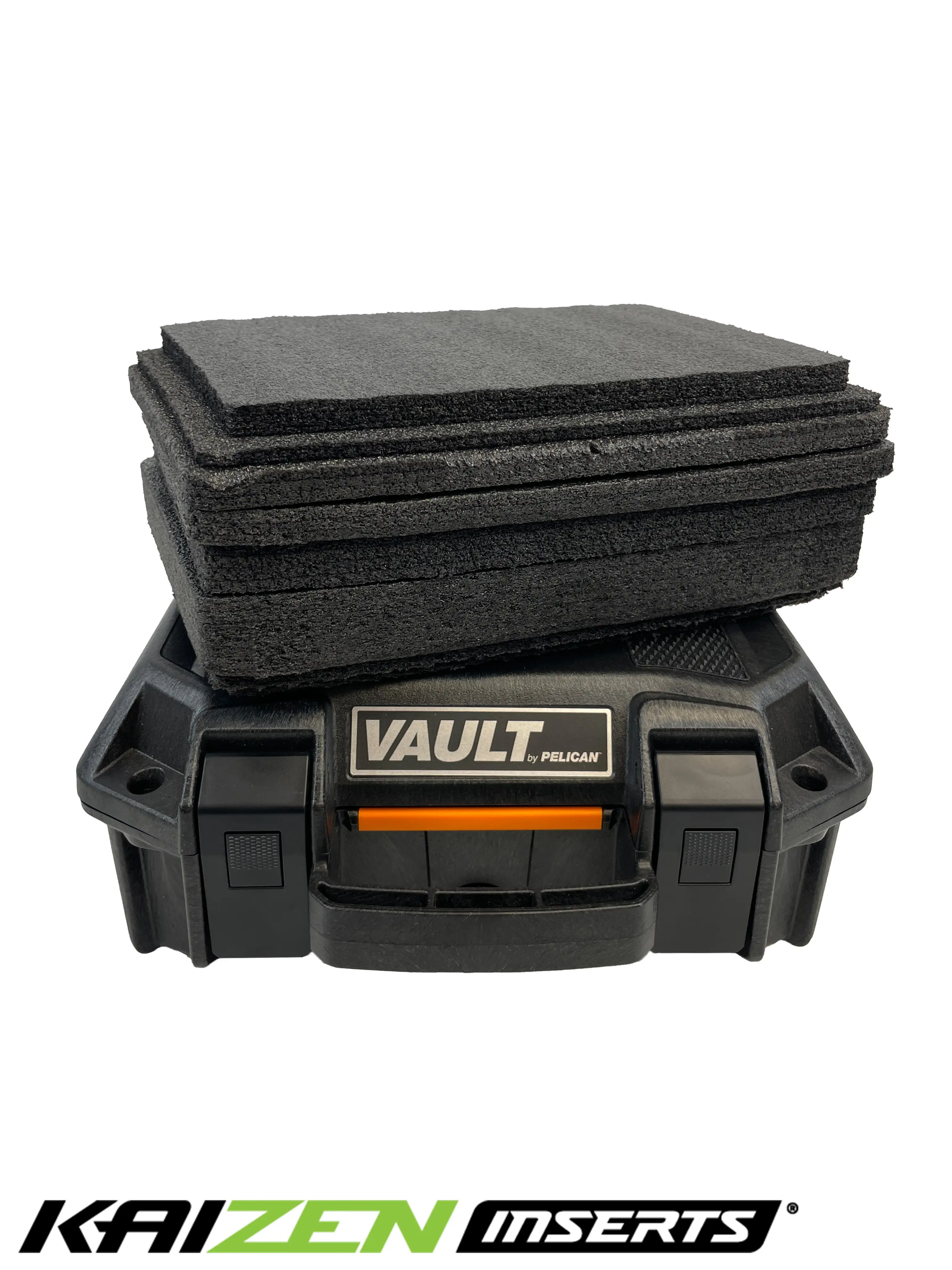 Pelican Vault V100 hard case closed with handle view