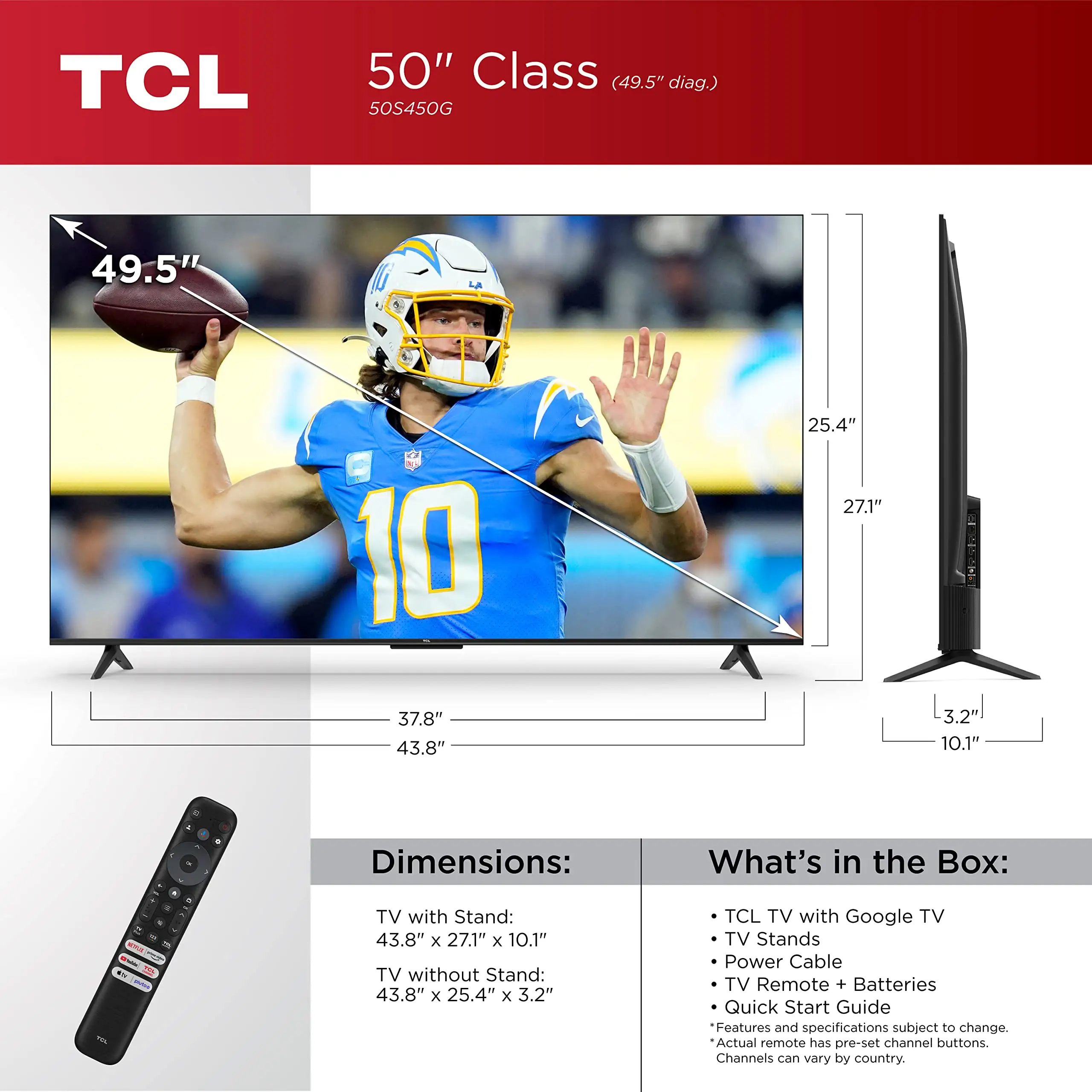 TCL S4 TV price and value chart