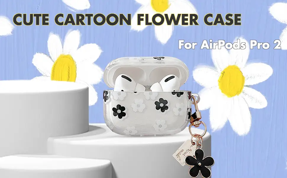 Kate Spade AirPods Pro Flowerbed Blue case showing fit and clip