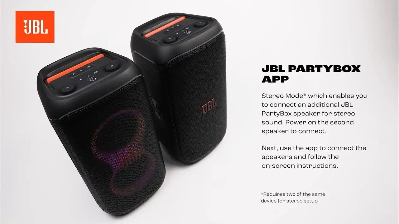 JBL PartyBox Club 120 with vibrant light show