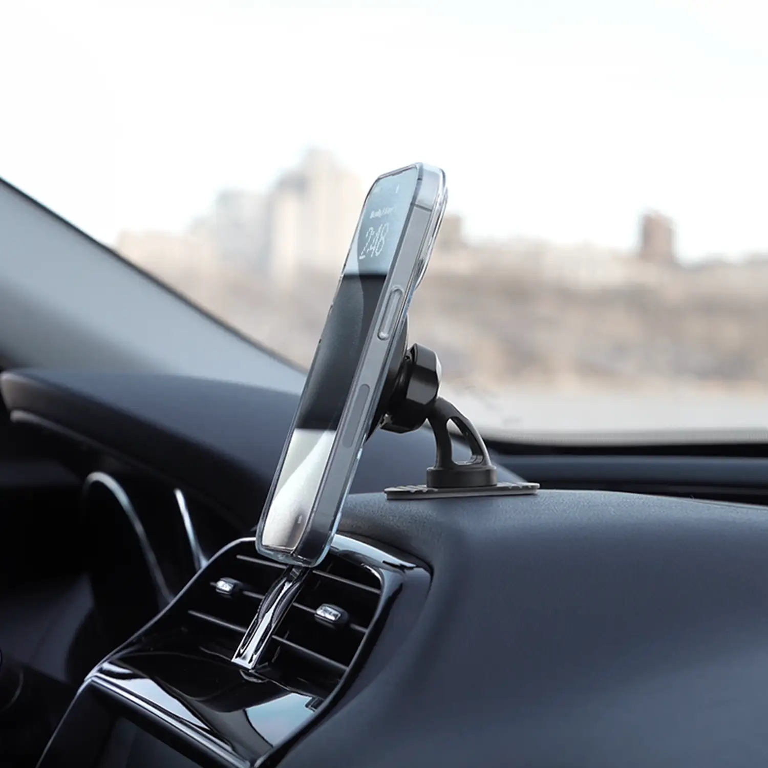 iOttie iTap 3 magnetic phone holder mounted on dashboard