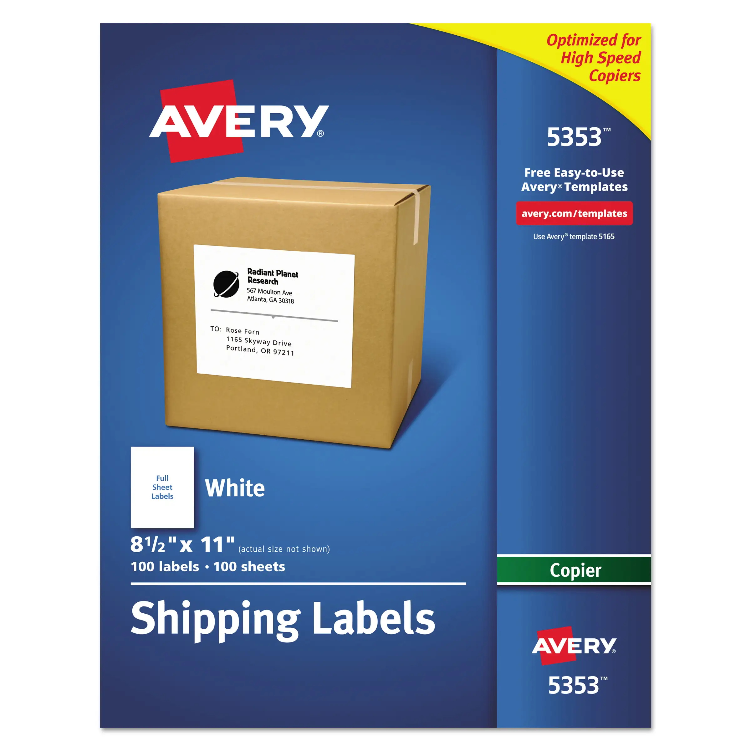 Avery Half-Sheet Shipping Labels 8126 Review: Conditional