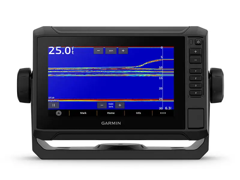 Garmin Striker Plus 4 fishfinder with accessories
