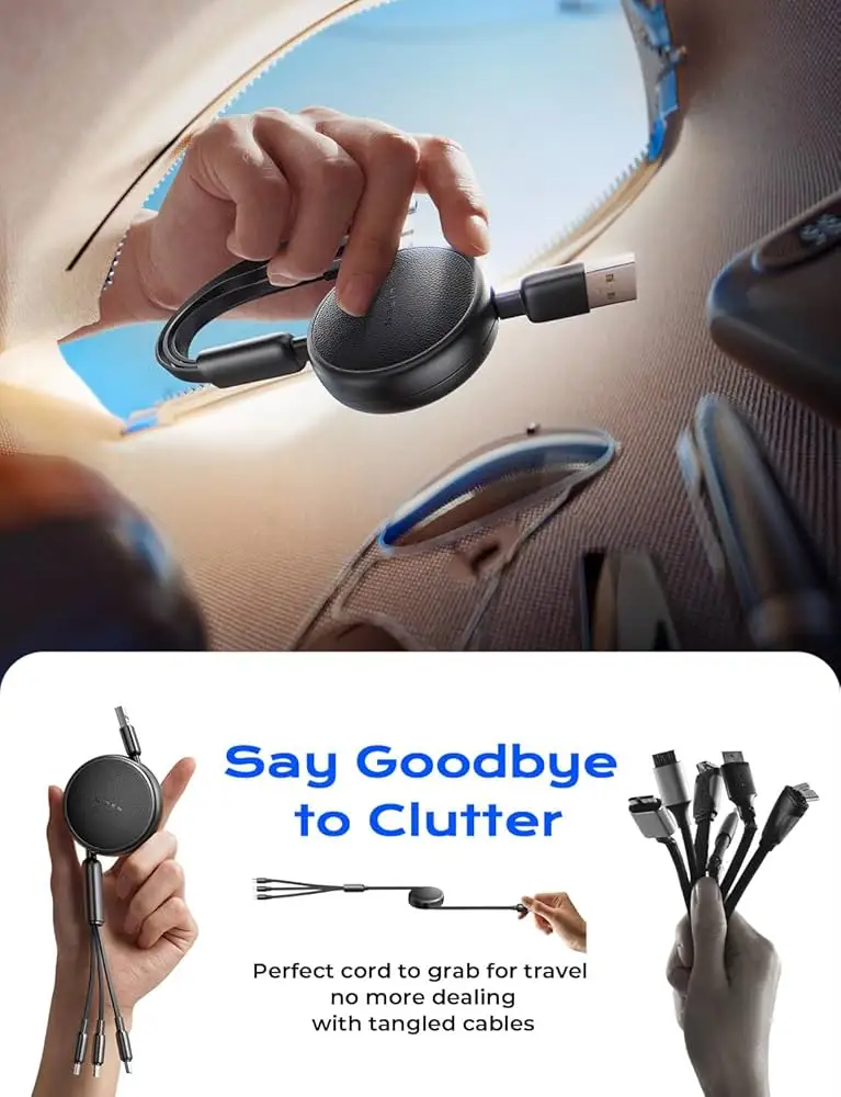 LISEN retractable charger product close-up
